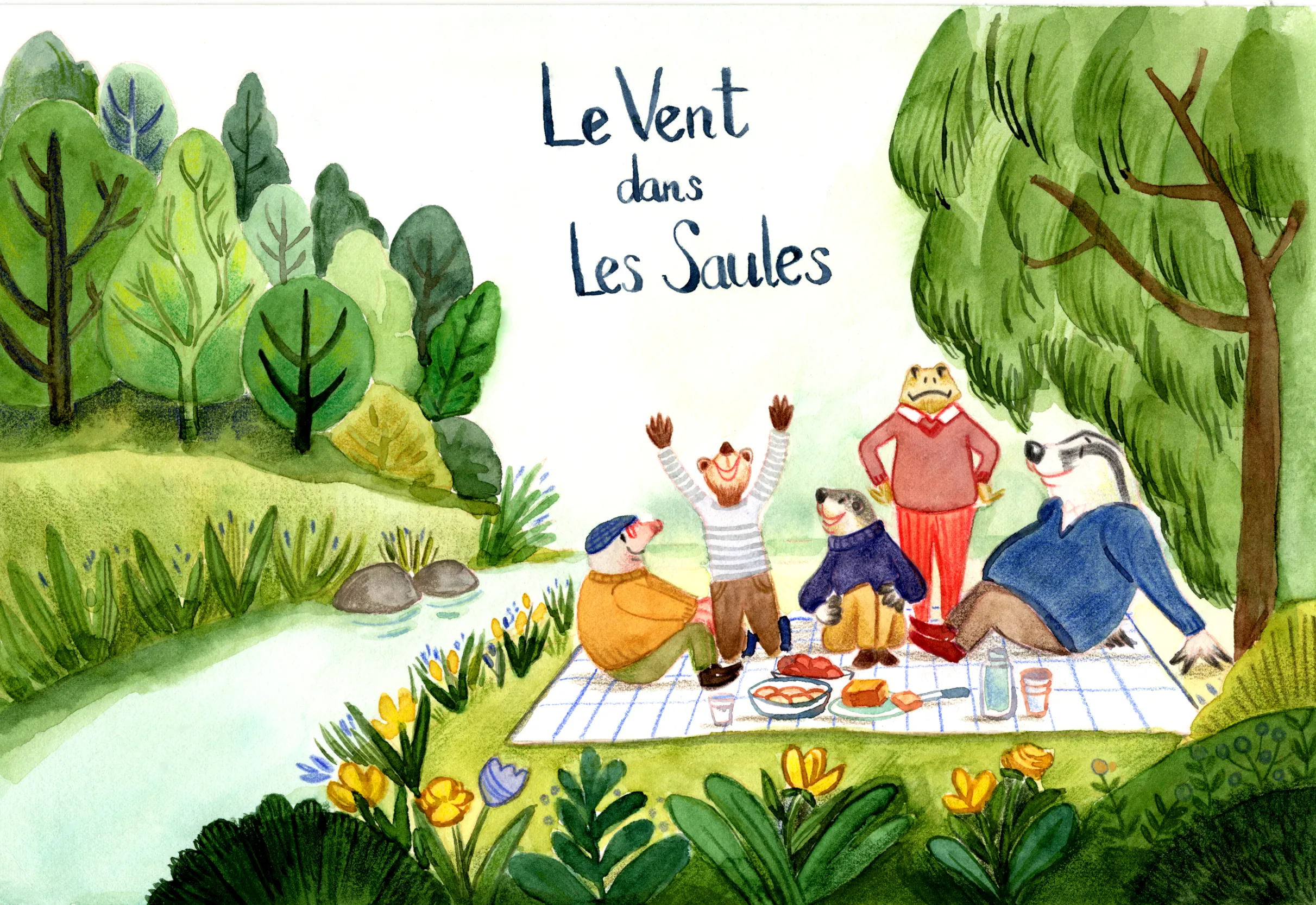 Couverture illustrée du Vent dans les Saules
