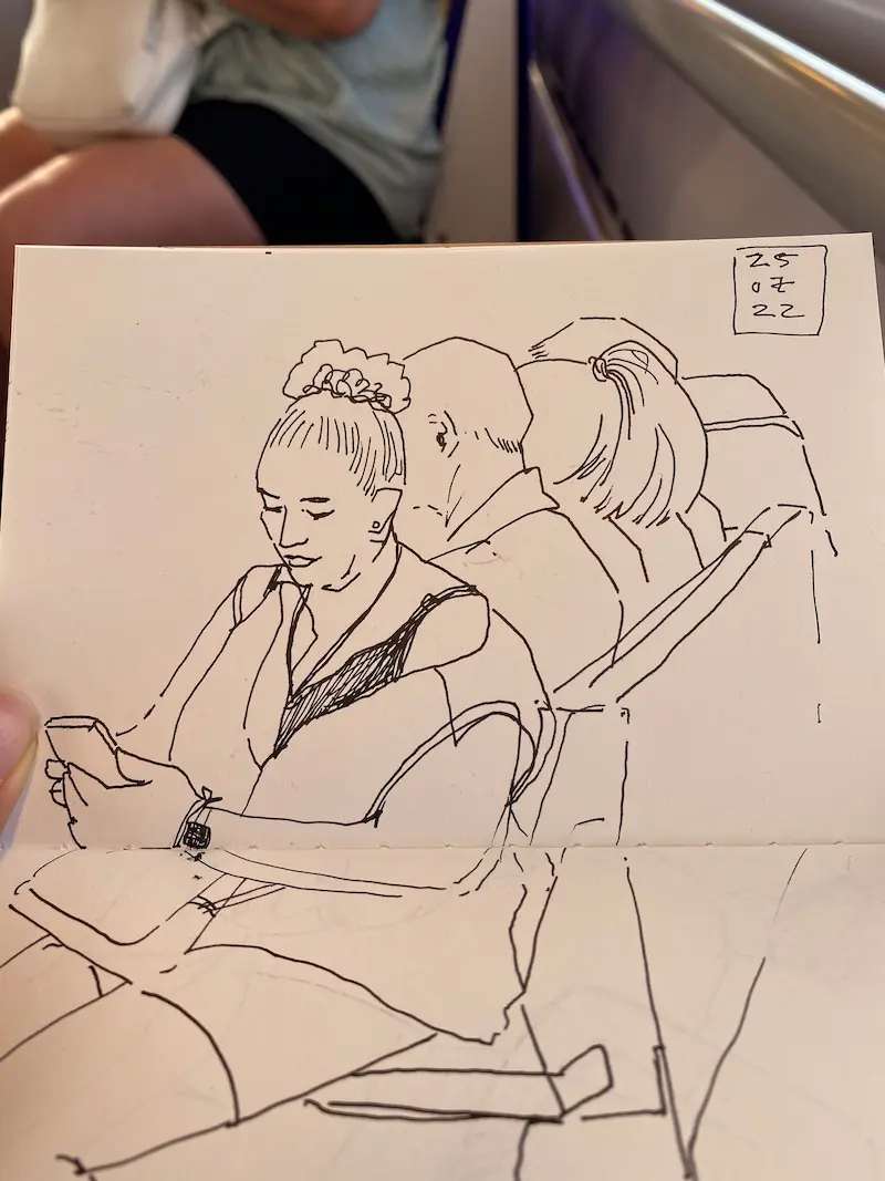 Page de carnet déssinée